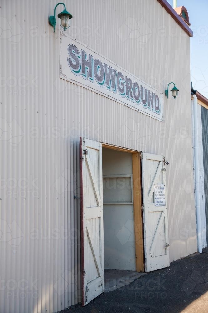 Gates of the local showground - Australian Stock Image