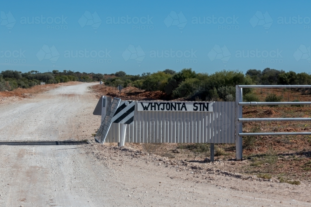 Gateway to a station property - Australian Stock Image