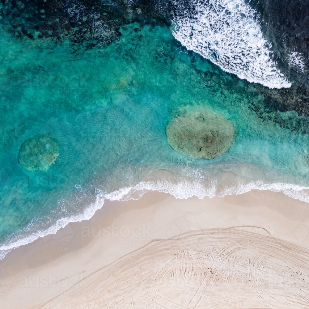 Geraldton reef aerial view - Australian Stock Image