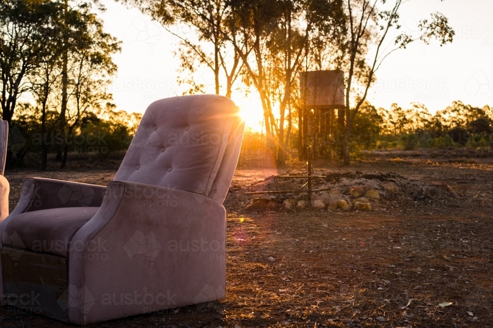 getting ready for the evening bbq - Australian Stock Image