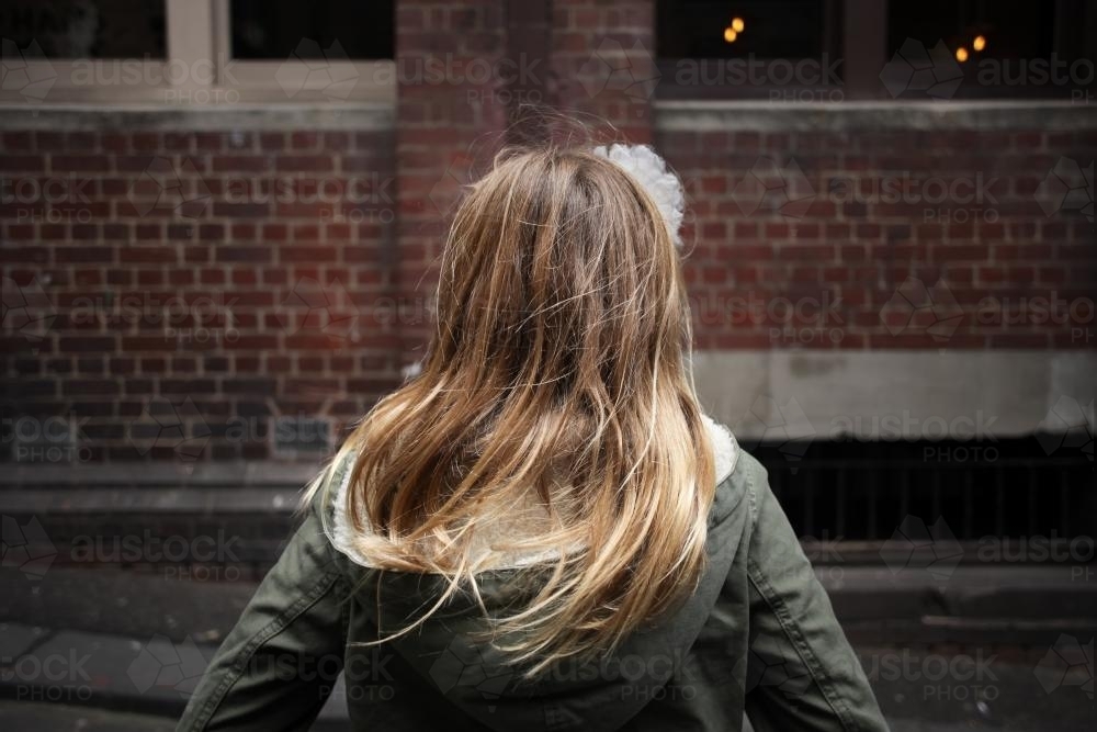 Girl's hair detail from behind - Australian Stock Image