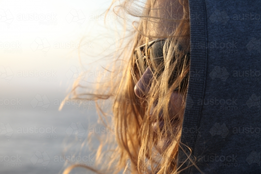 Girl with fuzzy hair - Australian Stock Image