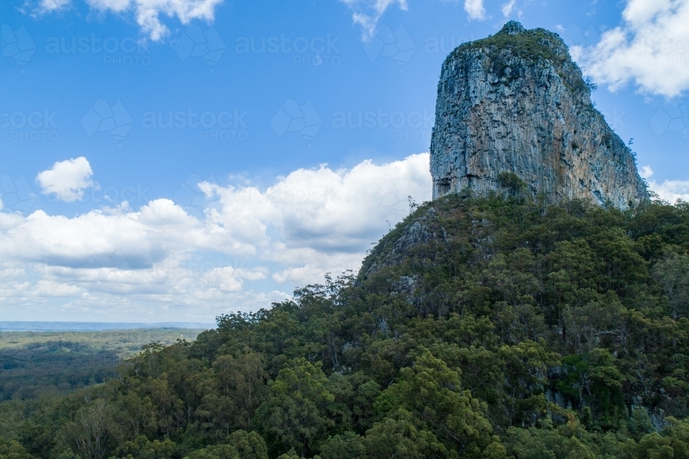 Image of Glass House Mountains, Mount Coonowrin, aka Crookneck. Austockphoto