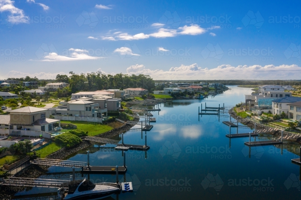 Gold Coast canal living - Australian Stock Image