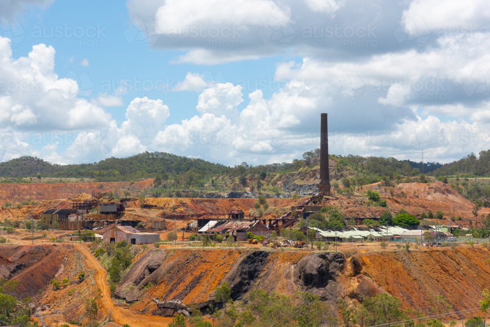Gold mine at mount morgan in queensland in australia - Australian Stock Image
