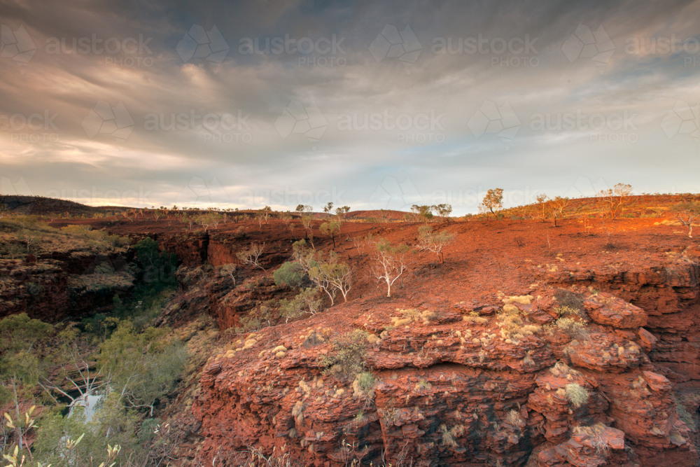Gorge Overlook Karijini National Park - Australian Stock Image