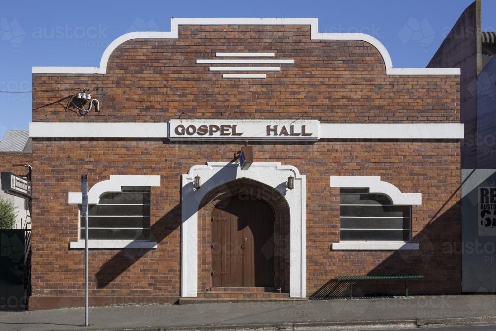 Gospel Hall in Launceston, Tasmania - Australian Stock Image