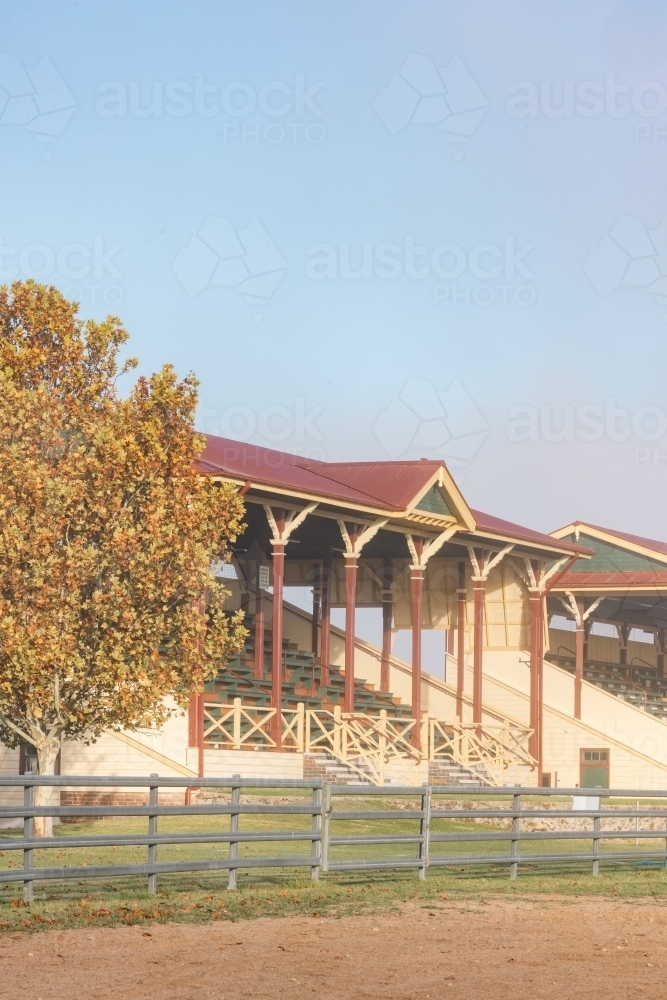 Grandstands at the Armidale Showground in New South Wales - Australian Stock Image