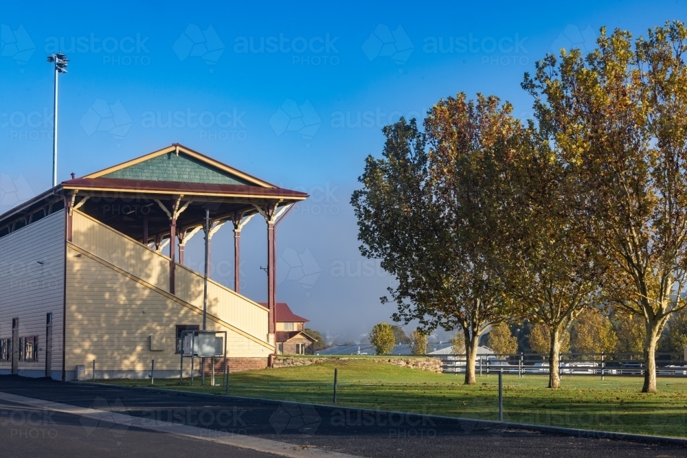 Grandstands at the Armidale Showground in New South Wales - Australian Stock Image