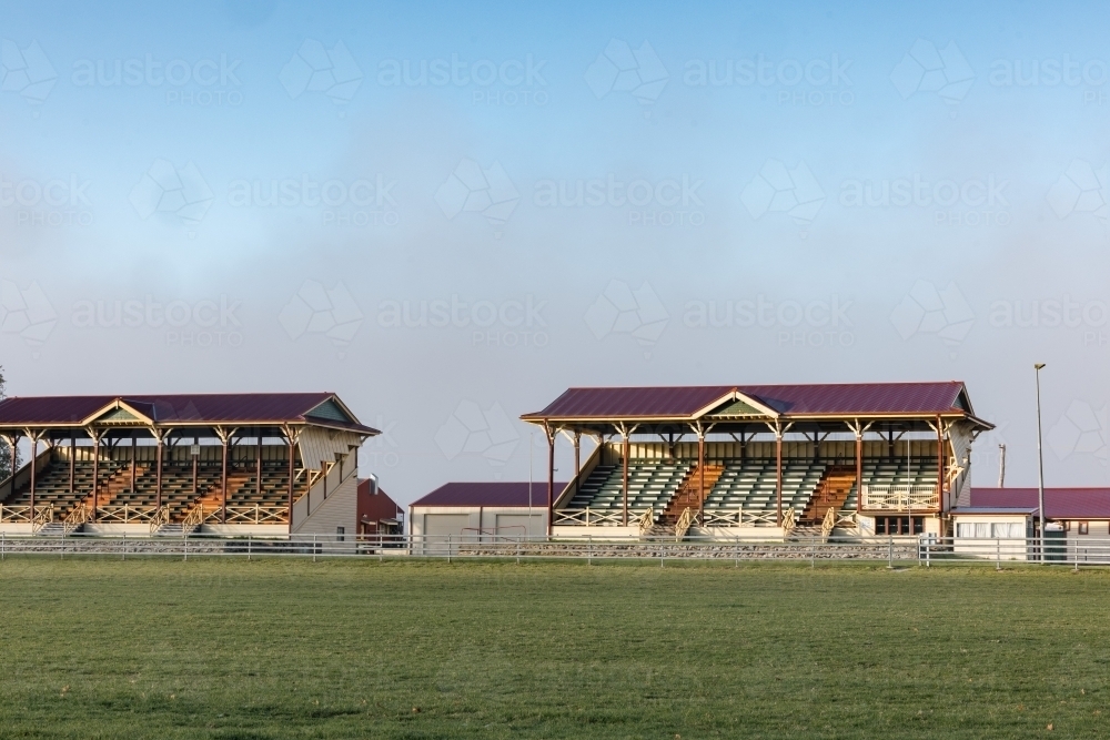 Grandstands at the Armidale Showground in New South Wales - Australian Stock Image