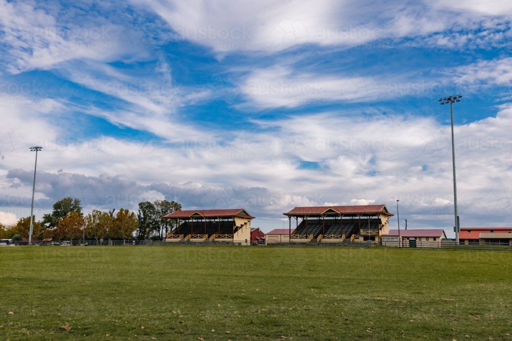 Grandstands at the Armidale Showground in New South Wales - Australian Stock Image