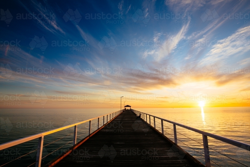 Grange Jetty and Gulf St Vincent - Australian Stock Image