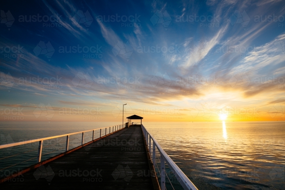 Grange Jetty and Gulf St Vincent - Australian Stock Image