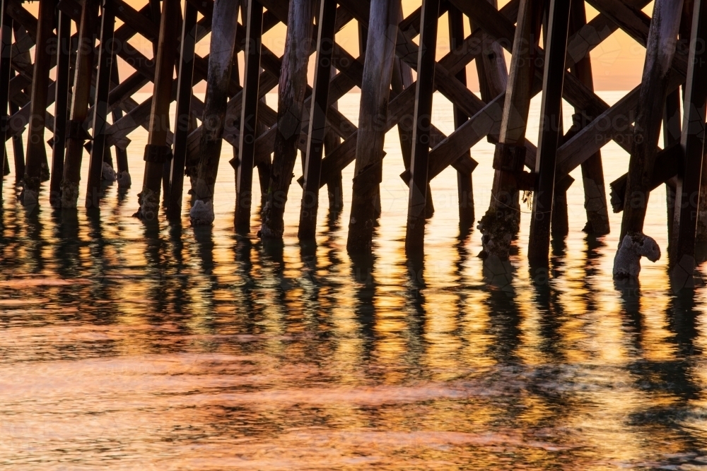 Grange Jetty Structure - Australian Stock Image