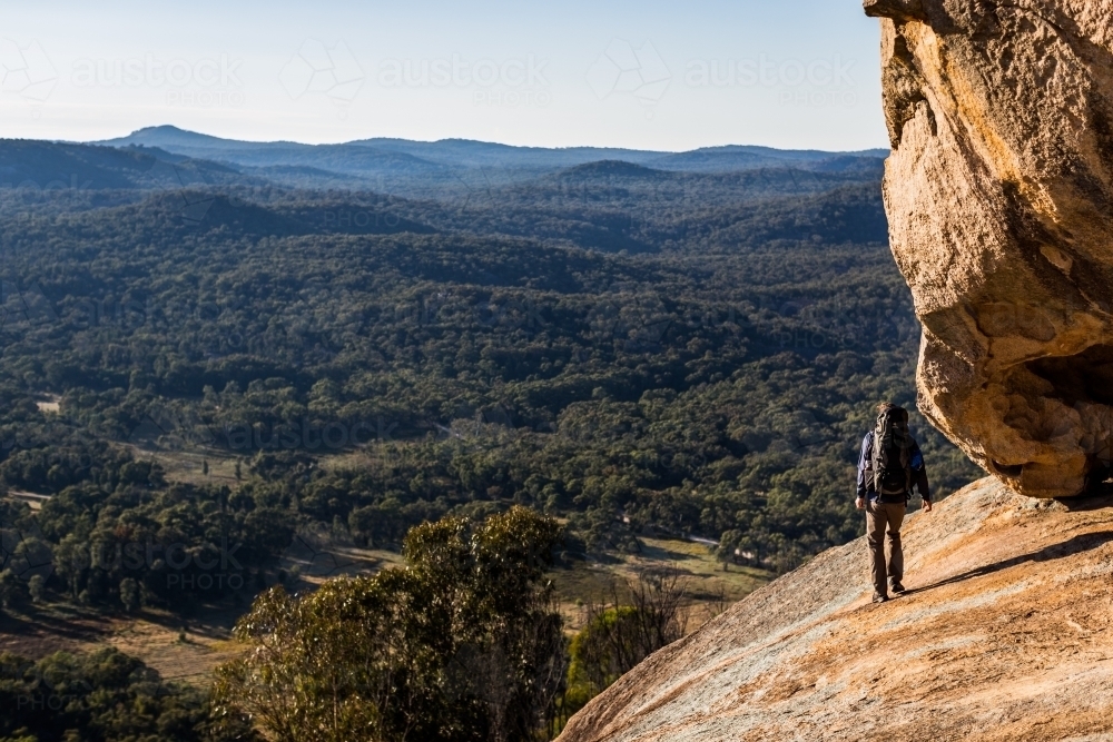 Granite dome hiking - Australian Stock Image