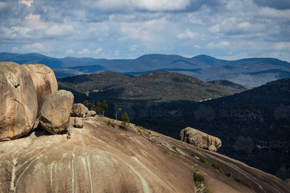 Granite dome hiking - Australian Stock Image