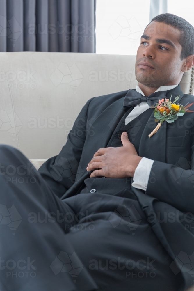 Groom preparation - Australian Stock Image