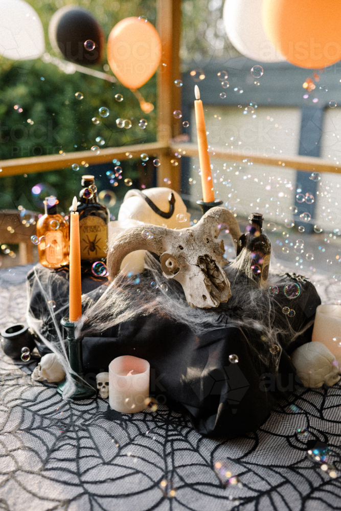 Halloween Table setting - Australian Stock Image