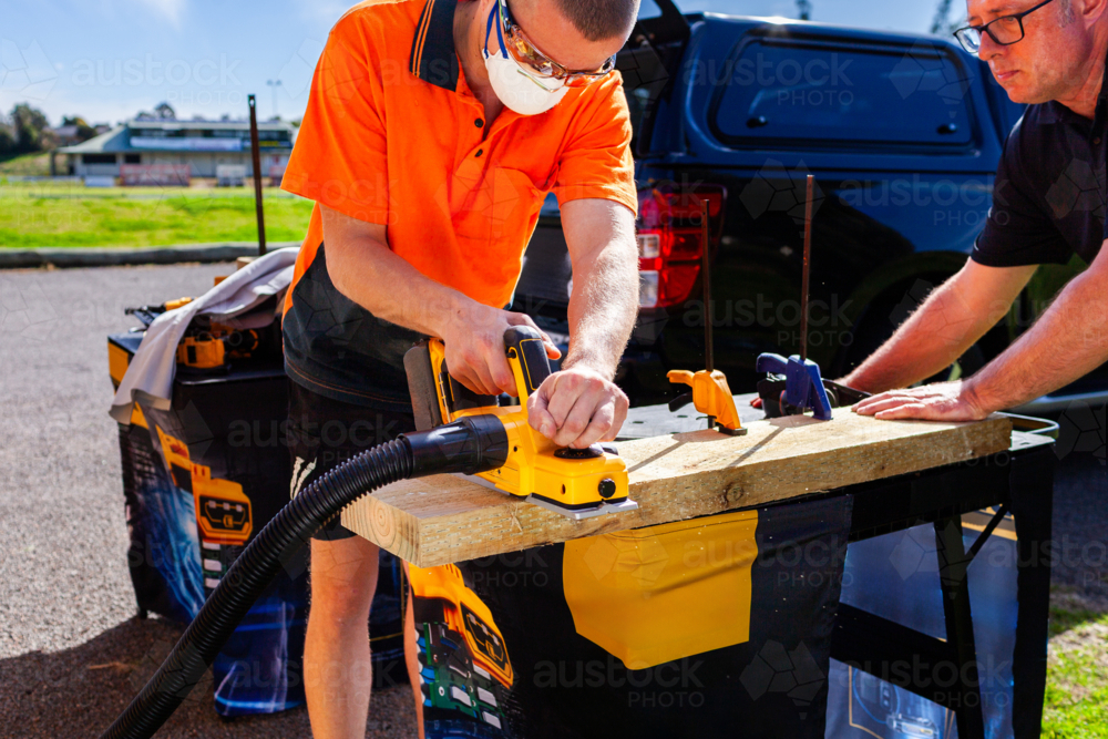 Image of hands on tool demonstration during class for trade apprentices ...
