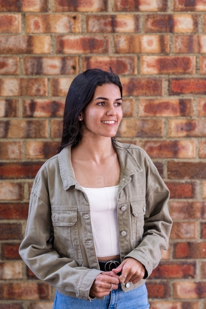 happy aboriginal woman - Australian Stock Image