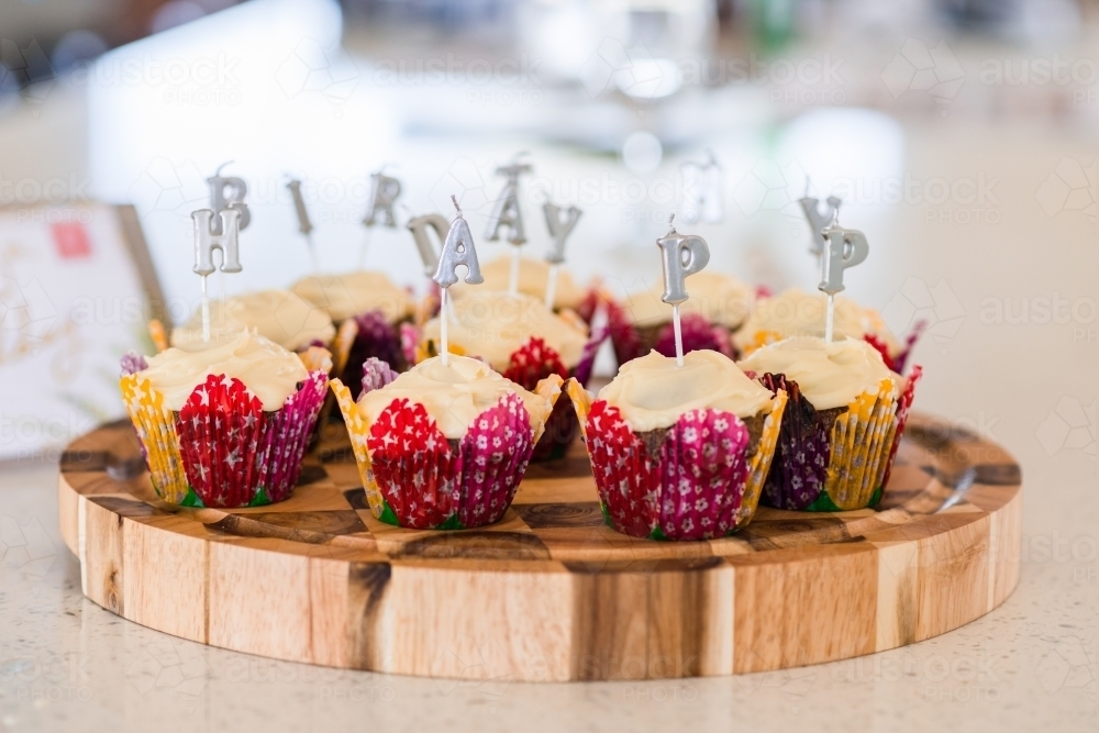 happy birthday candles - Australian Stock Image