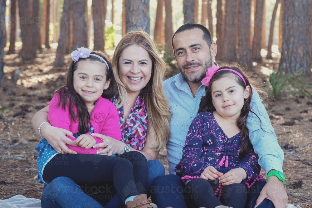 Happy multicultural family - Australian Stock Image