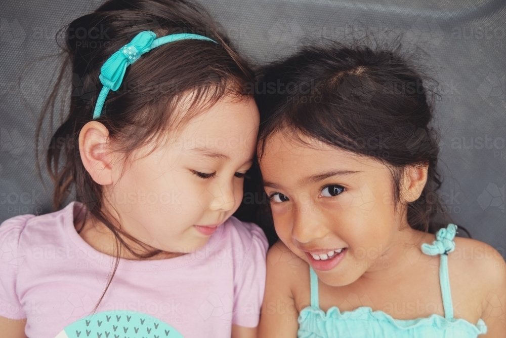 Happy multicultural young girls - Australian Stock Image