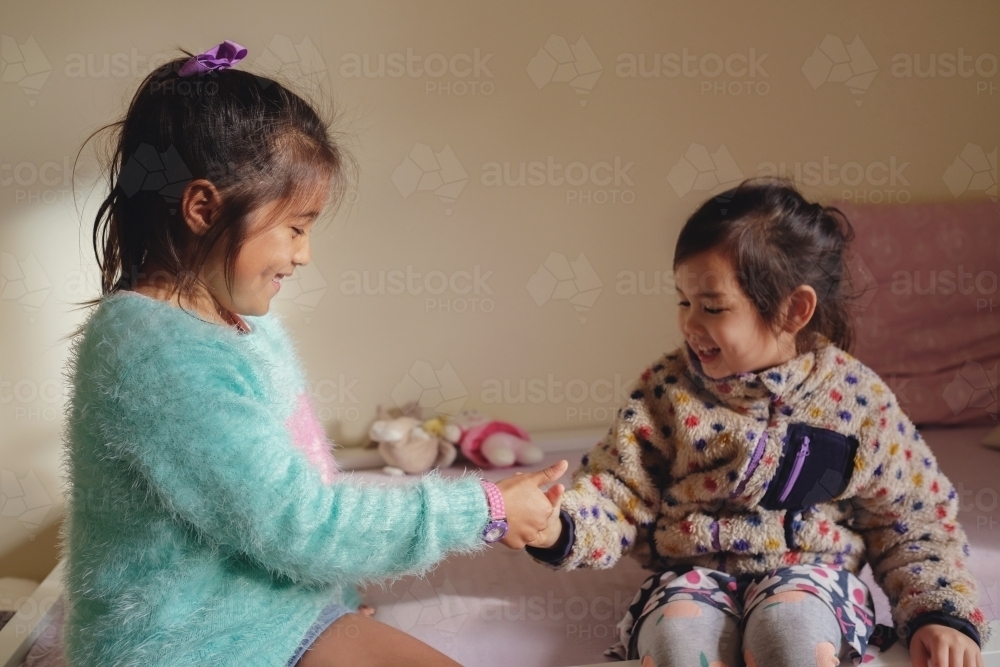 Happy multicultural young girls - Australian Stock Image