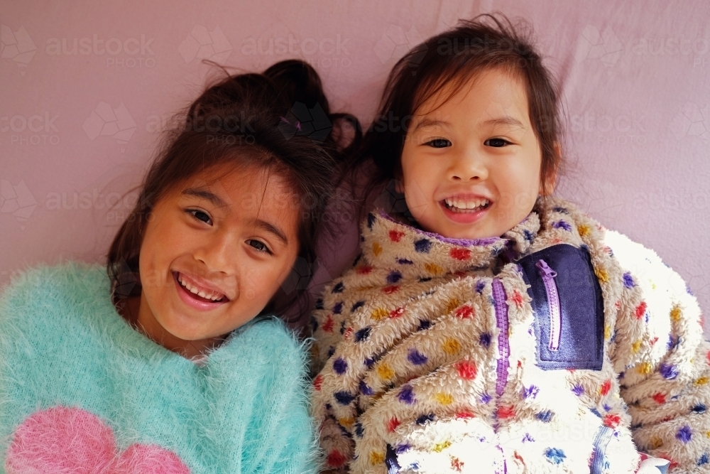 Happy multicultural young girls - Australian Stock Image