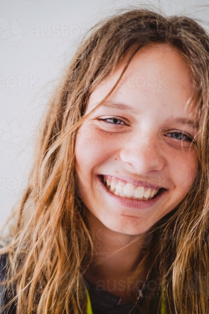 Happy smiling teenage girl - Australian Stock Image