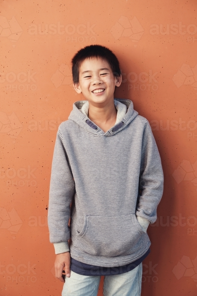 Happy young Asian boy - Australian Stock Image