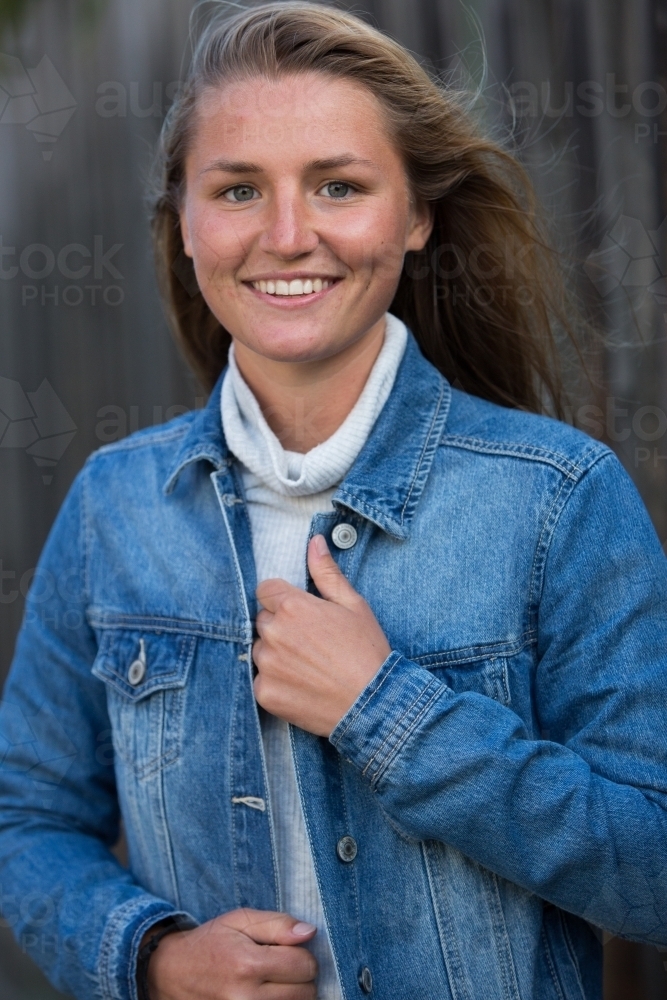 Happy Young Woman - Australian Stock Image