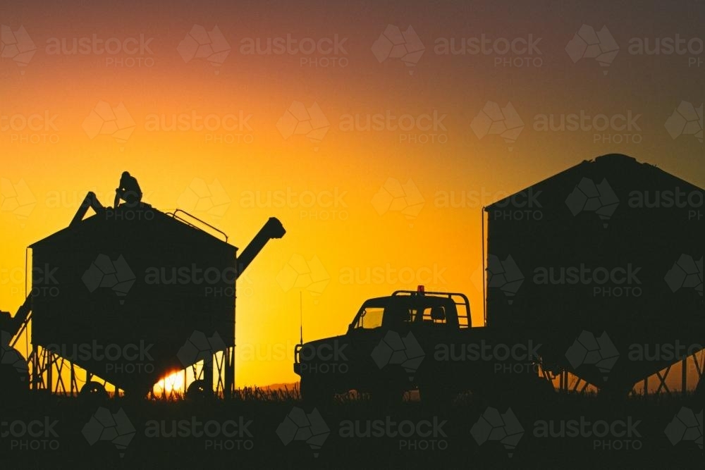 Harvest on Farm - Australian Stock Image