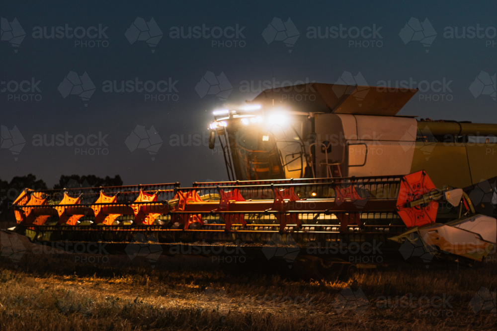 Header at dusk - Australian Stock Image