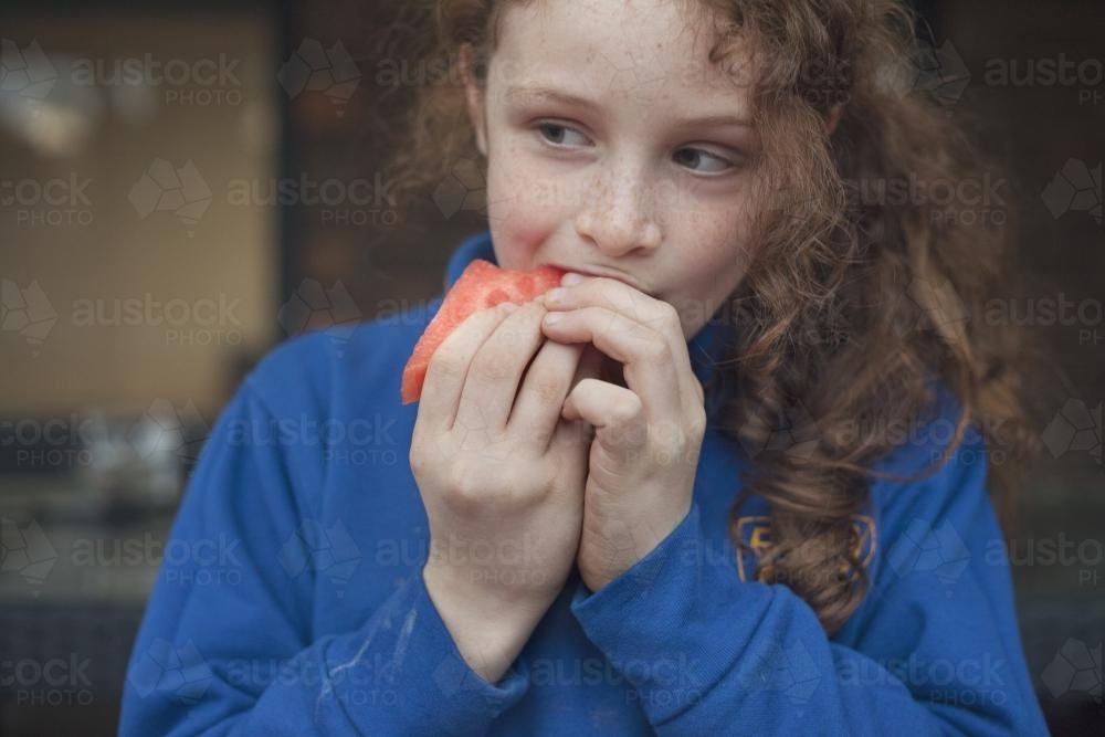 Healthy after school fruit snack - Australian Stock Image