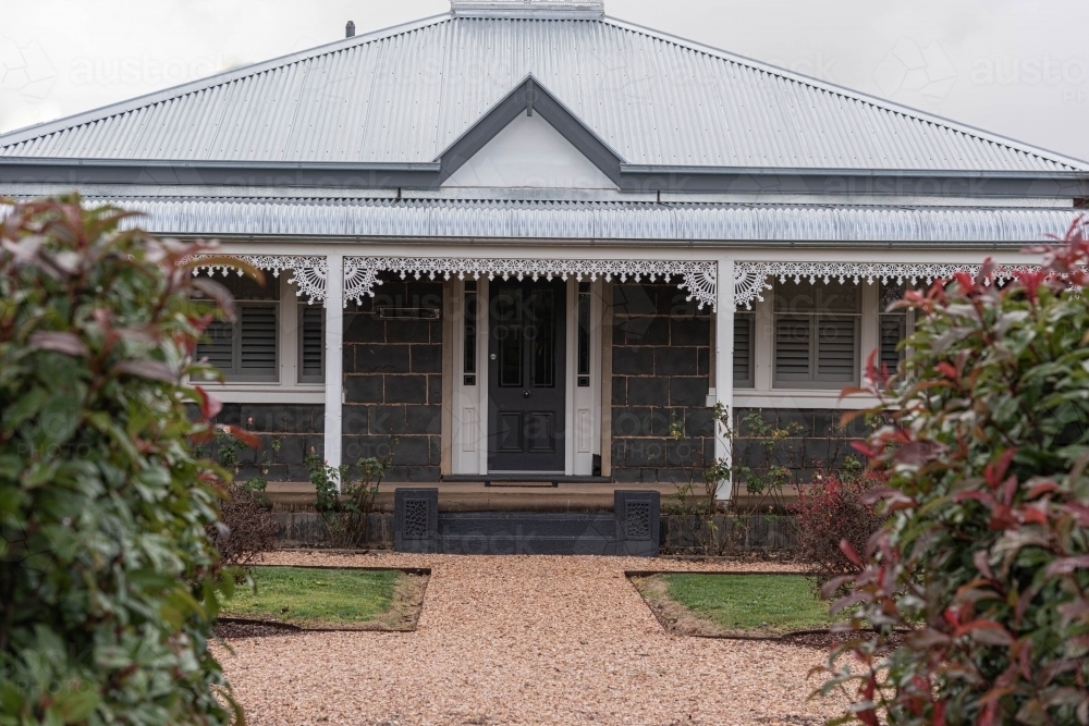 Heritage bluestone house entrance - Australian Stock Image