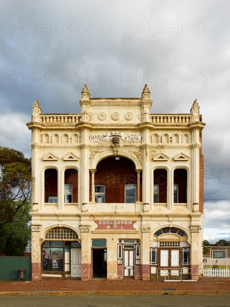 Heritage building in remote mining town - Australian Stock Image
