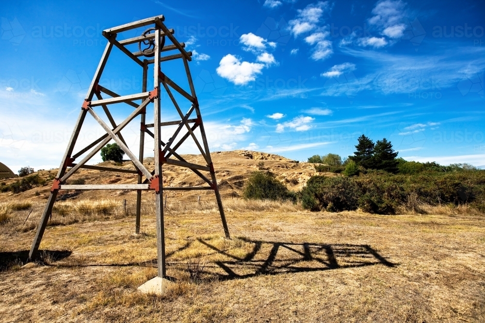 Heritage mine site at a regional town - Australian Stock Image