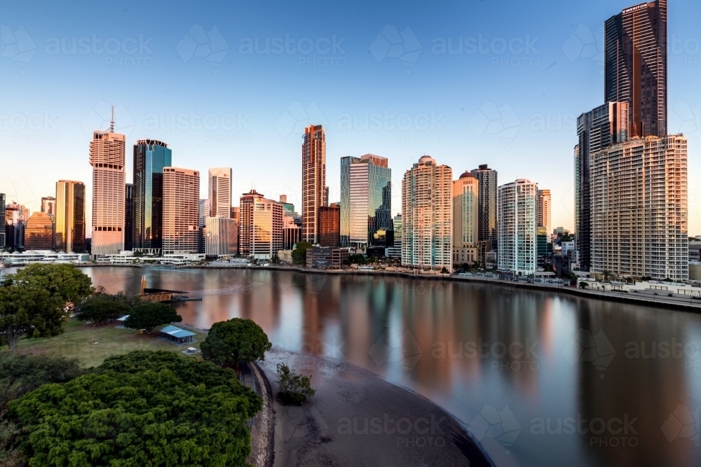 High-rise buildings in Brisbane CBD - Australian Stock Image