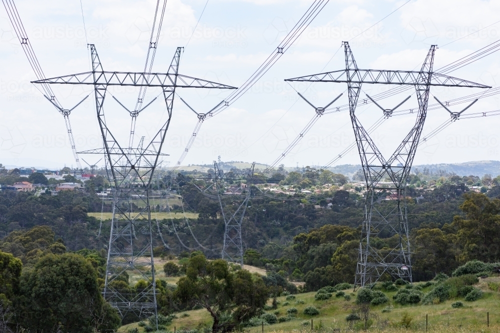 High voltage electrical tower pylon. - Australian Stock Image