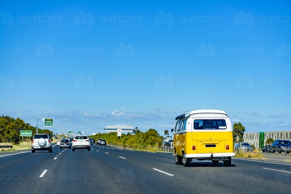 Highway traffic on a clear day - Australian Stock Image