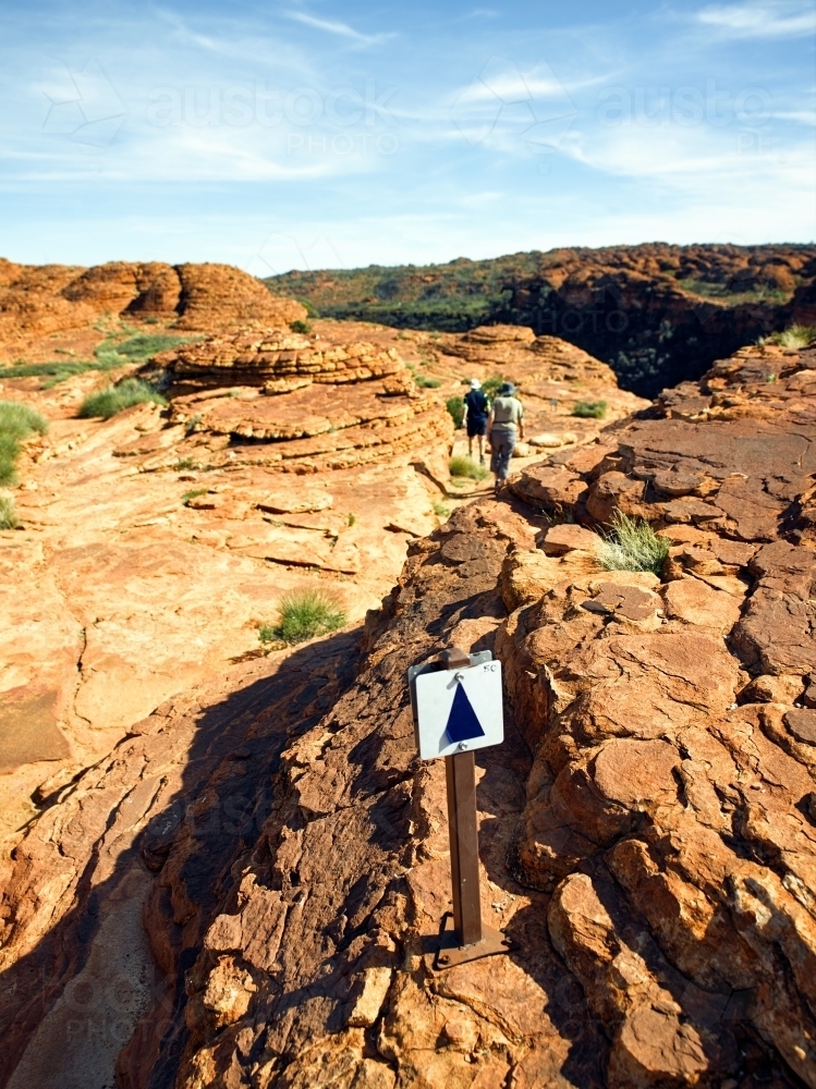 Hikers at Kings Canyon - Australian Stock Image