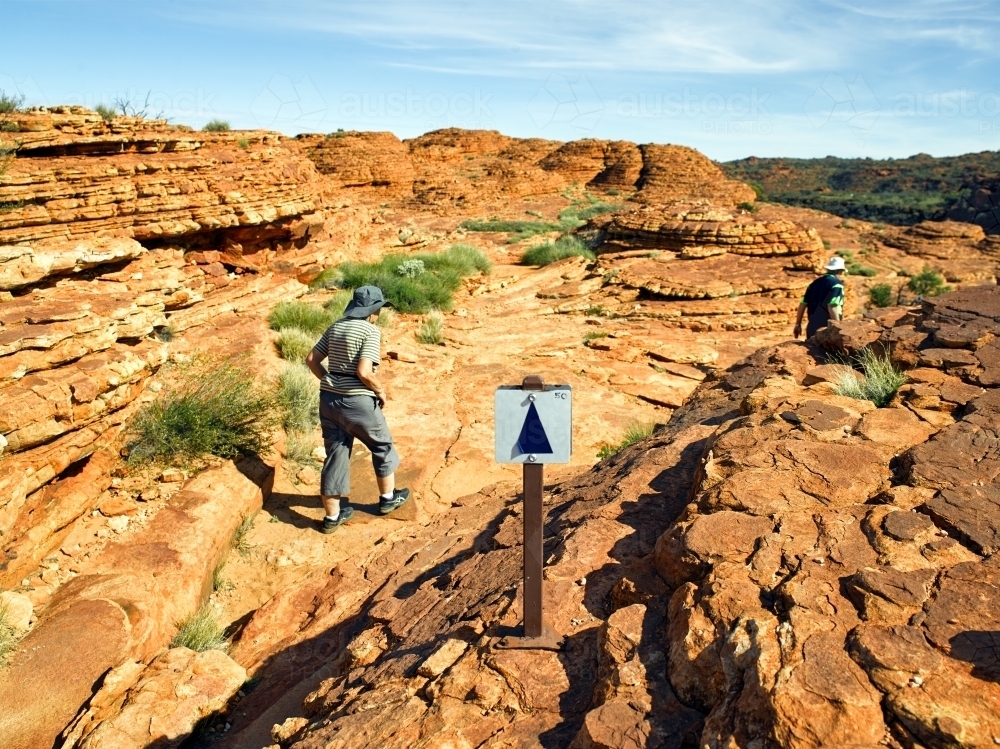 Hikers at Kings Canyon - Australian Stock Image