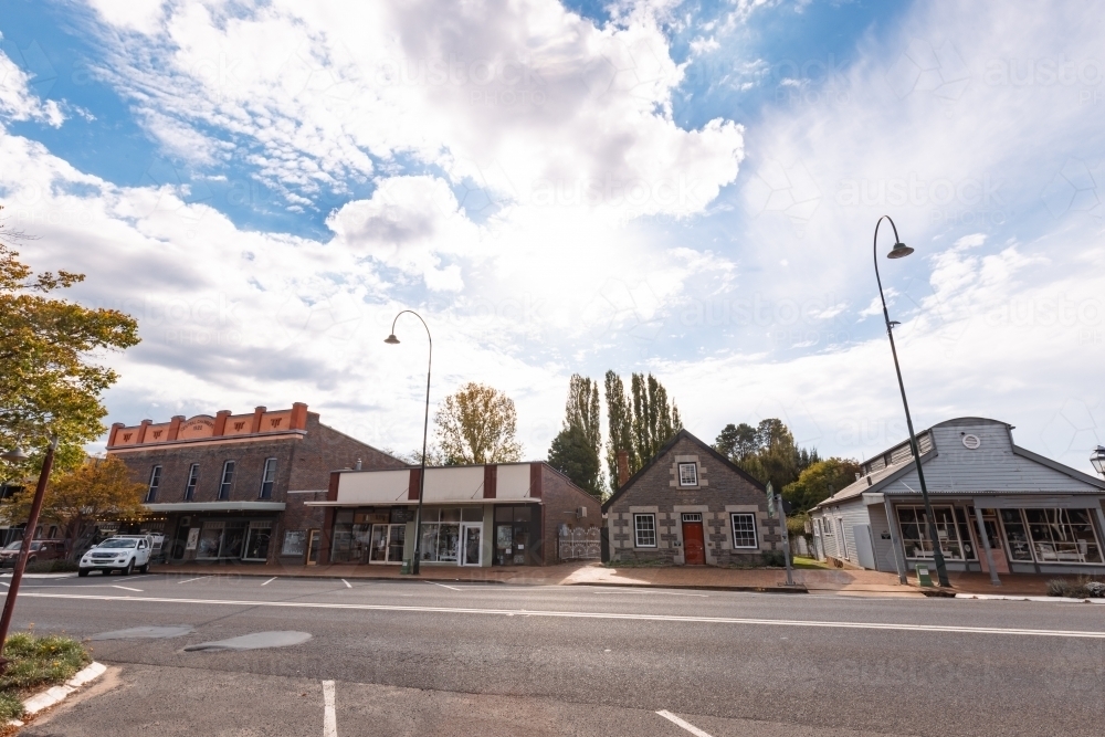 Historic buildings in the main street of Uralla in the NSW Northern Tablelands - Australian Stock Image
