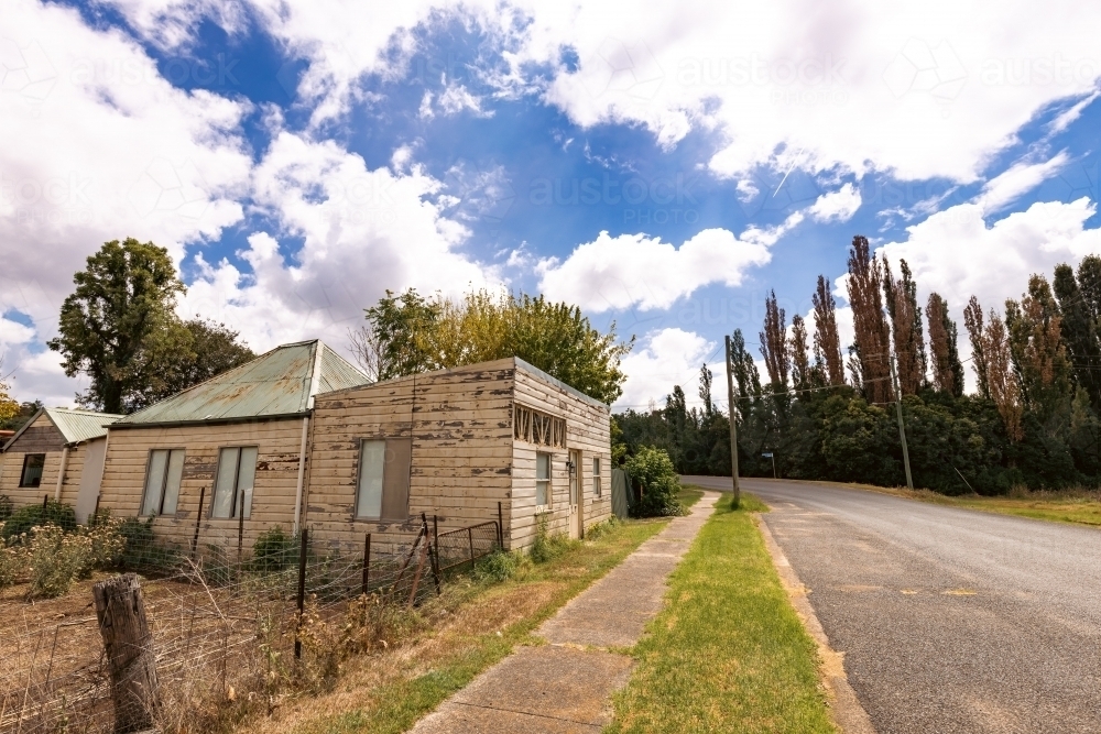 Historic cottage in rural town of Cassilis in the NSW Hunter Region - Australian Stock Image