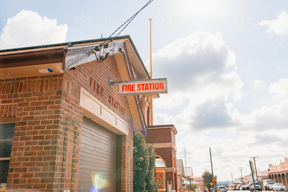 Historic fire station in regional New South Wales - Australian Stock Image