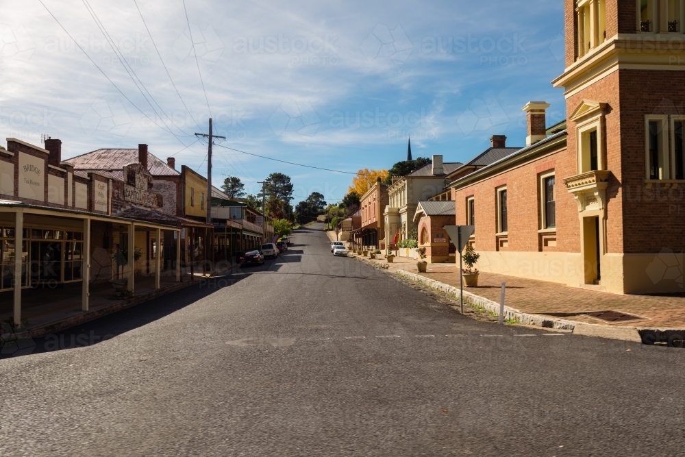 Image of historic old country town in rural NSW, empty Austockphoto