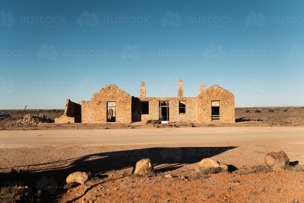 Image of historic outback stone buildings Austockphoto