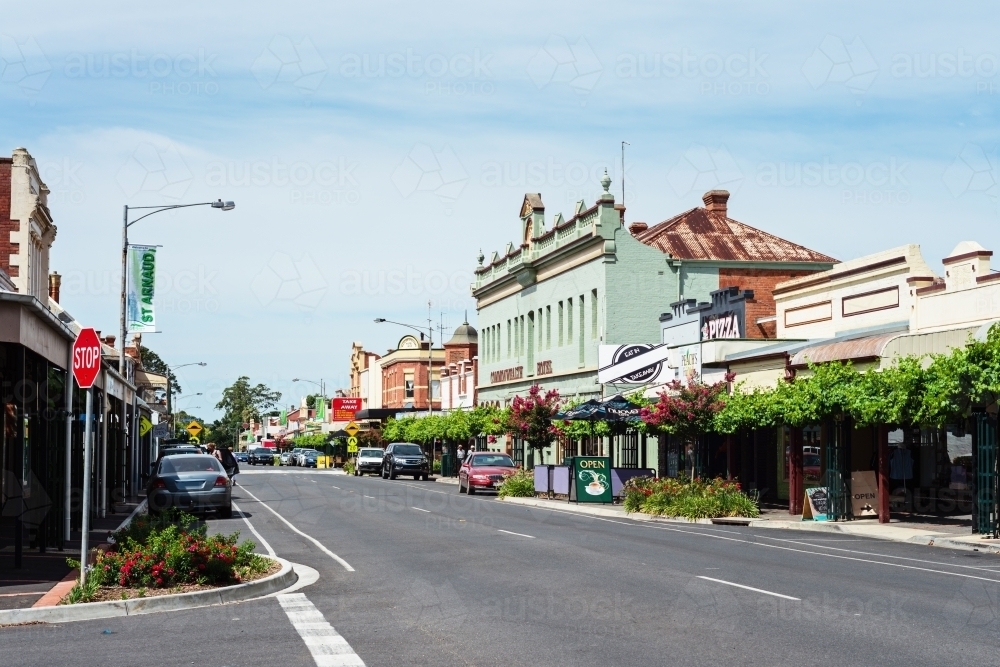 historic town St Arnaud in rural Victoria - Australian Stock Image