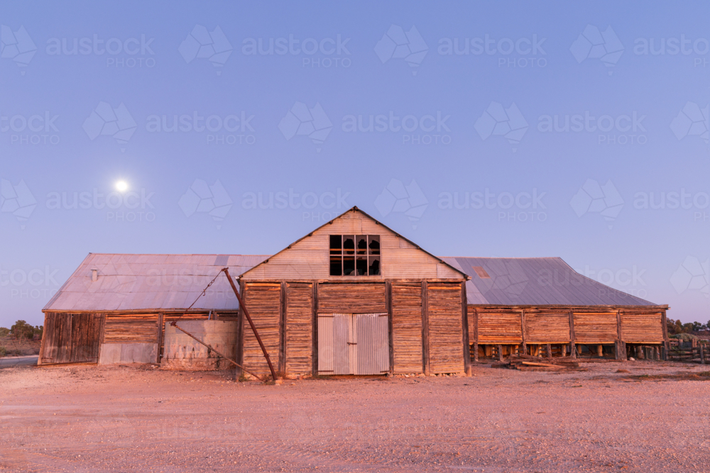Historic woolshed in outback - Australian Stock Image